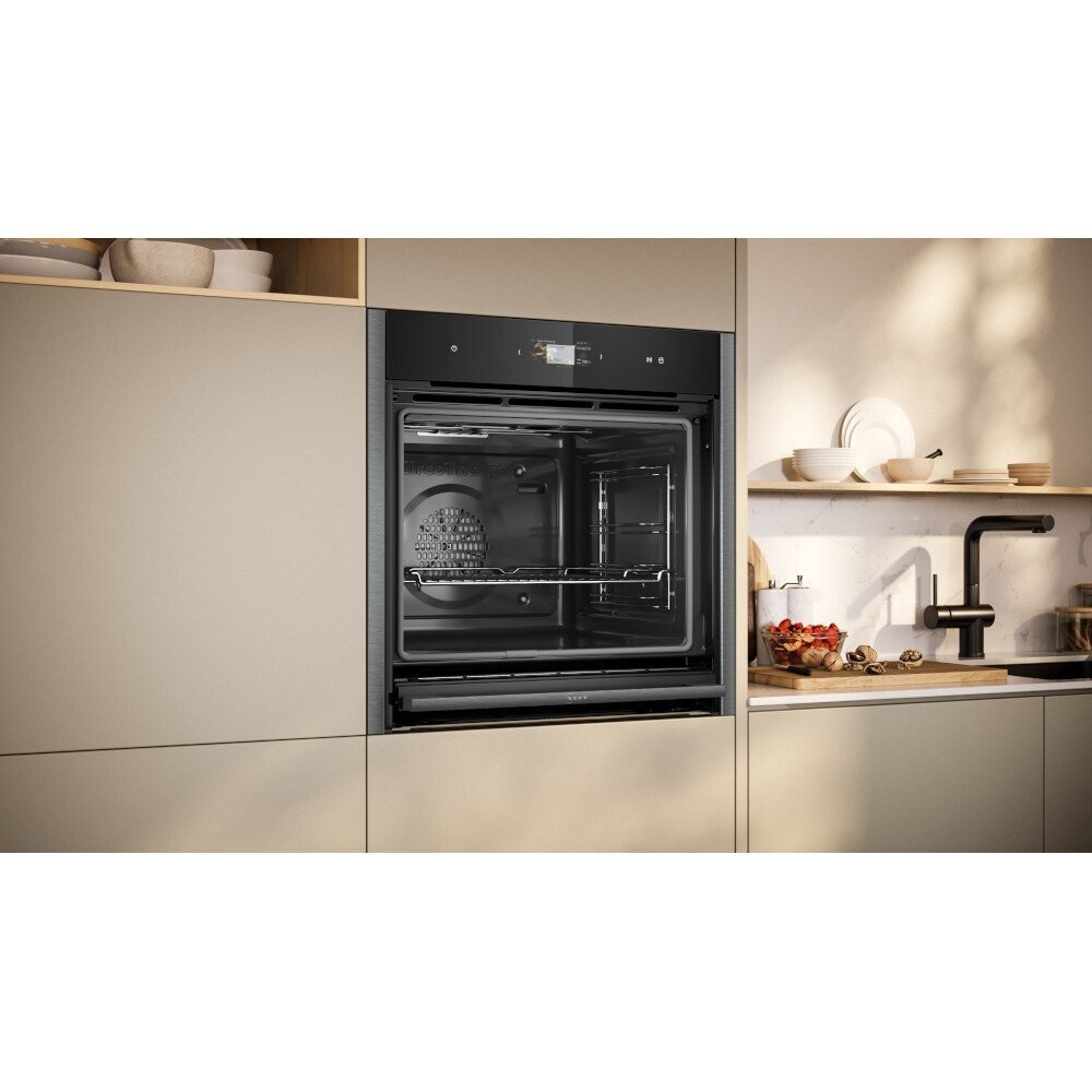 Neff B64VS71G0B N90 Slide and Hide Built-In Electric Single Oven, Graphite Grey & Pyrolytic Cleaning - Image 3