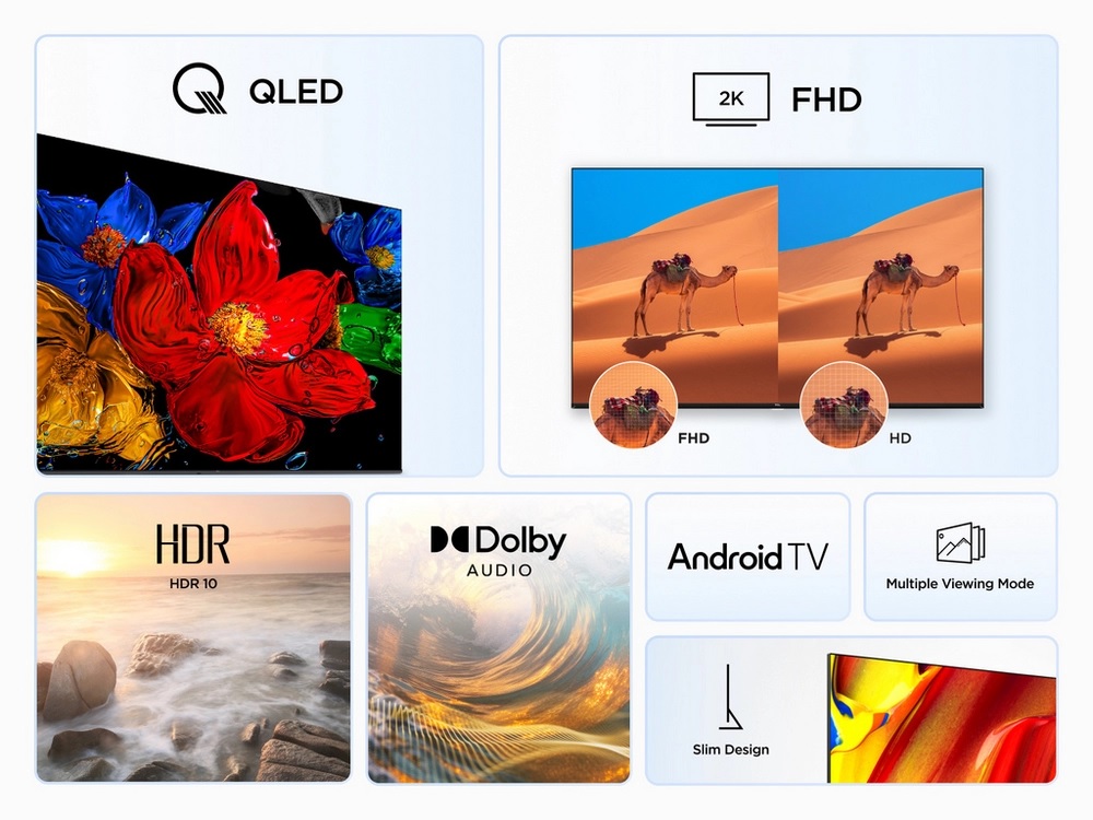 TCL 50V5C-UK 50" QLED FHD HDR Android TV - Image 2