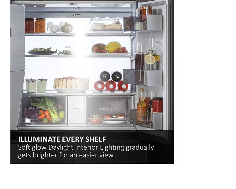 Haier HFR79F19DFGB American Fridge Freezer - Obsidian Black Glass - Image 5 Haier HFR79F19DFGB American Fridge Freezer - Obsidian Black Glass - Image 5