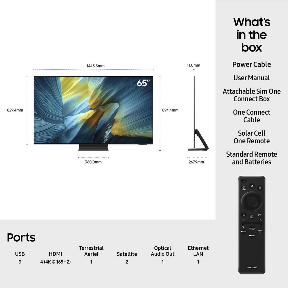 Samsung QE65S95FATXXU 65" OLED Smart AI TV - Image 7