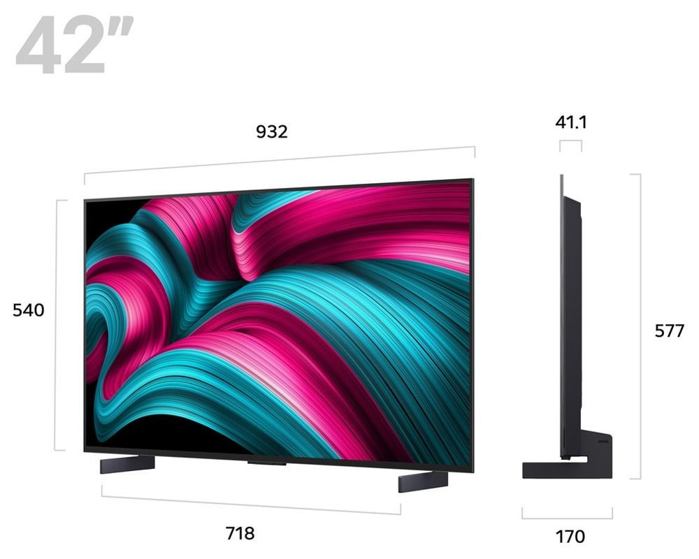 LG OLED42C55LA 42" C5 OLED EVO 4K HDR Smart TV - 2025 - Image 2 LG OLED42C55LA 42" C5 OLED EVO 4K HDR Smart TV - 2025 - Image 2