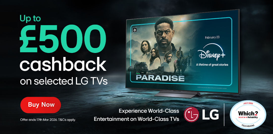 Up to £500 cashback on LG OLED and 4K televisions at Vaughans
