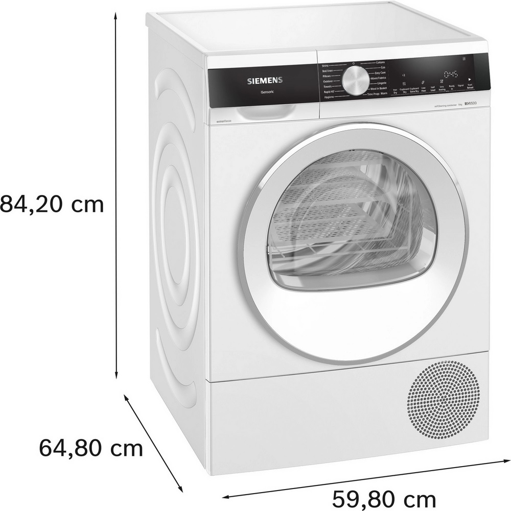 Siemens WQ45G202GB 9kg Heat Pump Tumble Dryer – White - Image 5