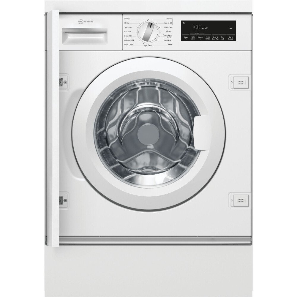 Neff W544BX2GB Integrated Washing Machine, 8kg, 1400 Spin, White, C Rated - Image 1 Neff W544BX2GB Integrated Washing Machine, 8kg, 1400 Spin, White, C Rated - Image 1
