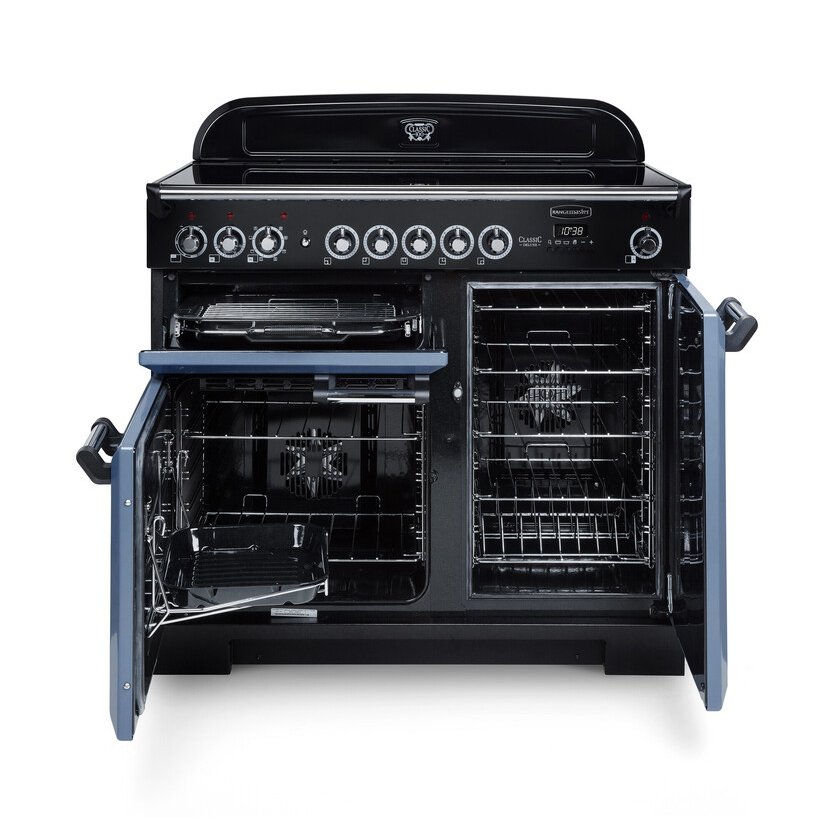 Rangemaster Classic Deluxe CDL100EIBL/B 100cm Induction Range Cooker Black / Brass, A Rated - Image 2