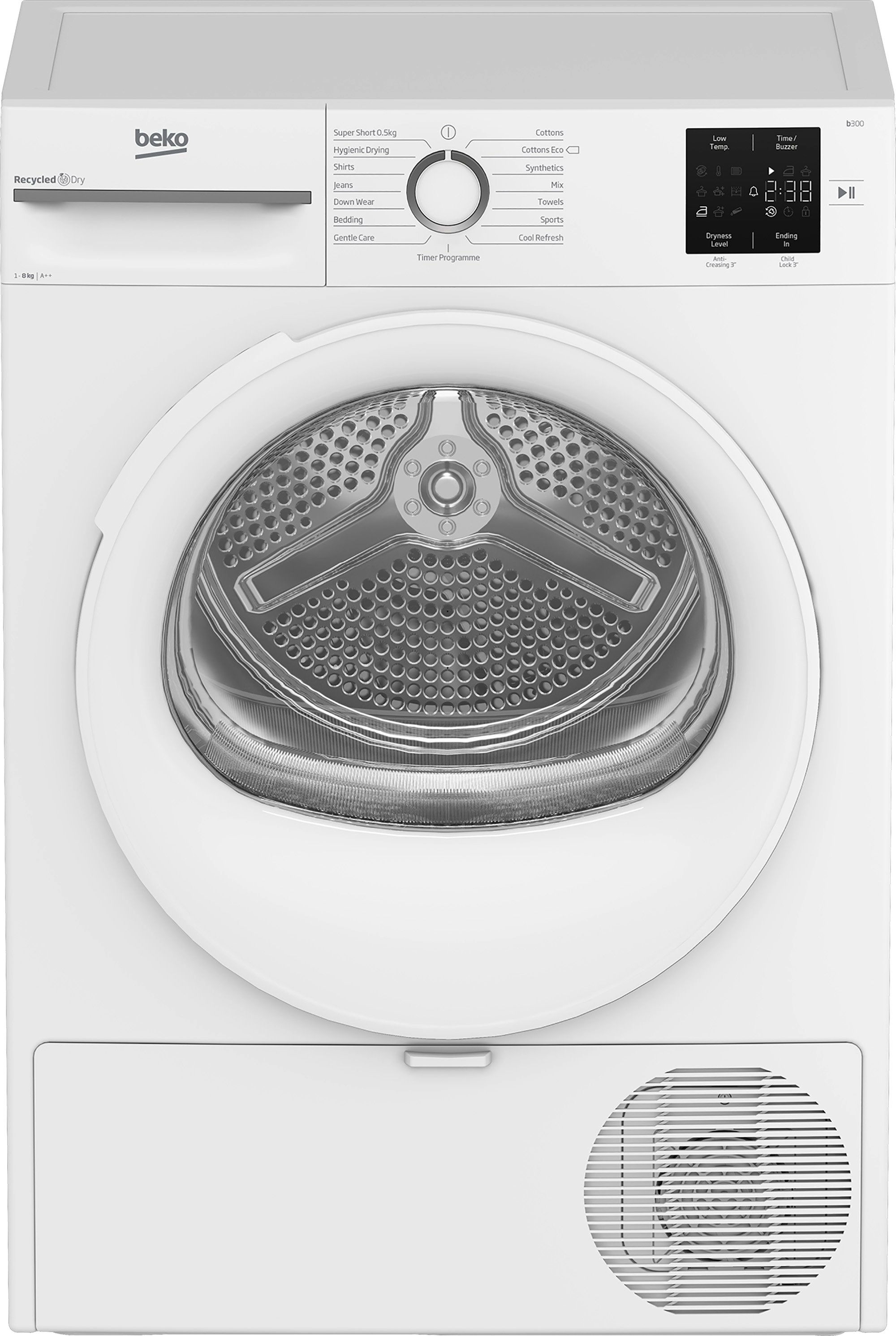 Beko BMN3T3823W 8kg Heat Pump Tumble Dryer - White Beko BMN3T3823W 8kg Heat Pump Tumble Dryer - White