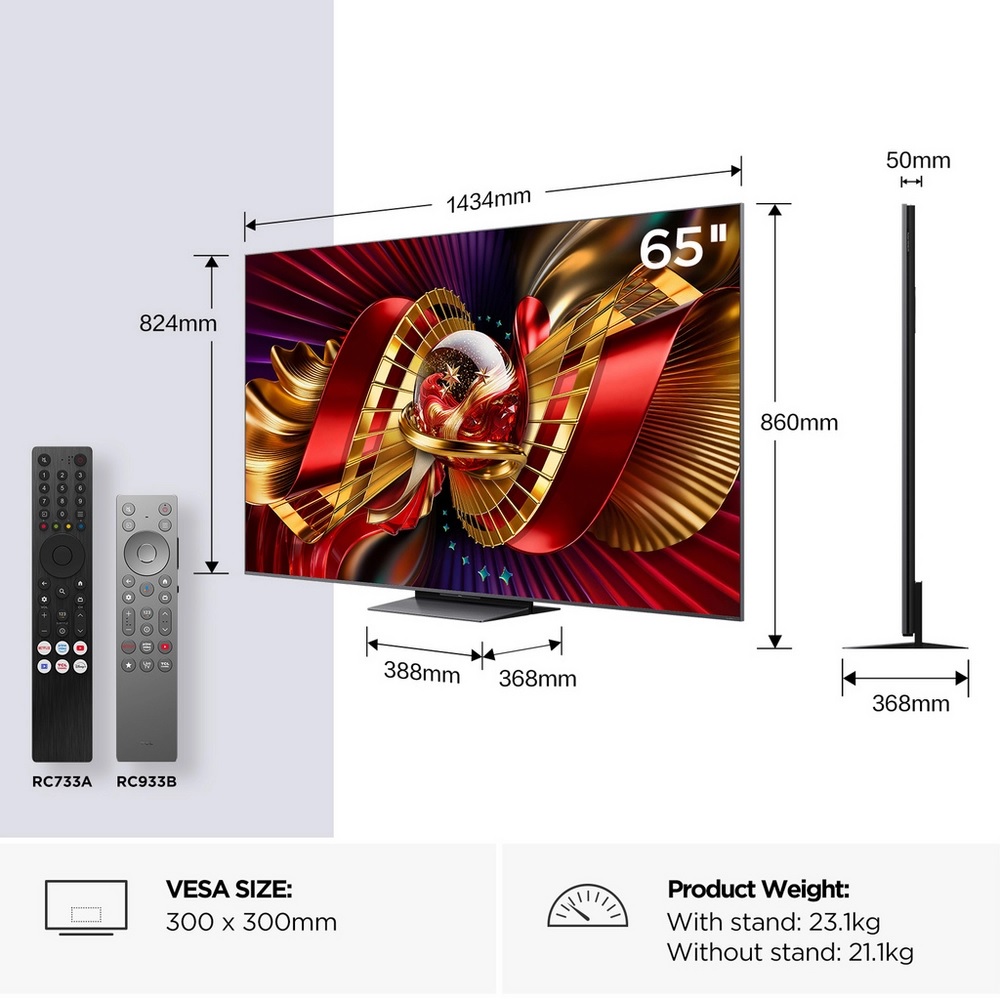 TCL 65C8L-UK 65" 4K Ultra HD QD-Mini LED Google TV - Image 2 TCL 65C8L-UK 65" 4K Ultra HD QD-Mini LED Google TV - Image 2