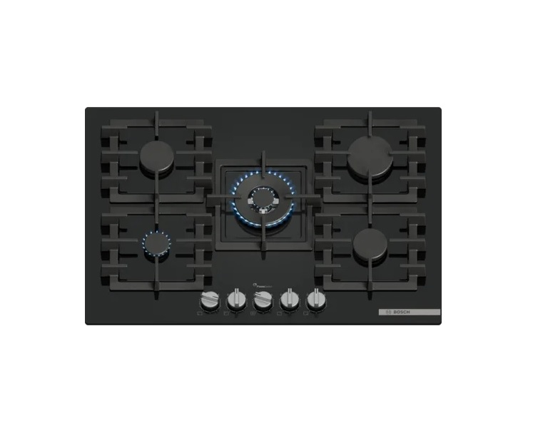 Bosch PPQ7A6I40 75cm, 5 Burner Gas Hob - Black