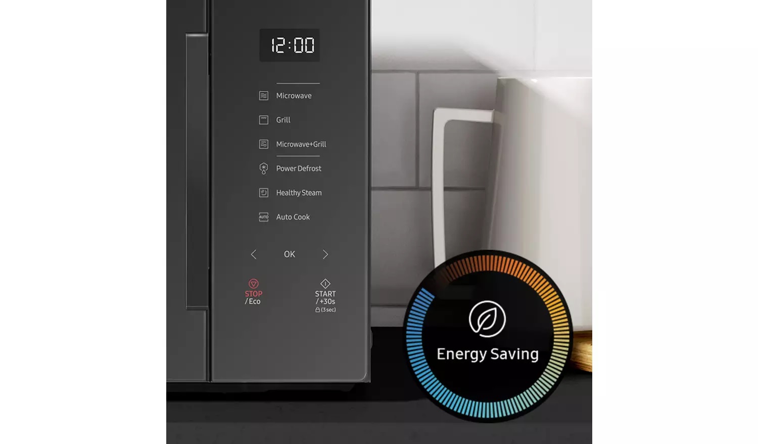 Samsung MS23T5018ACEU 800W 23L Standard Microwave – Charcoal - Image 4