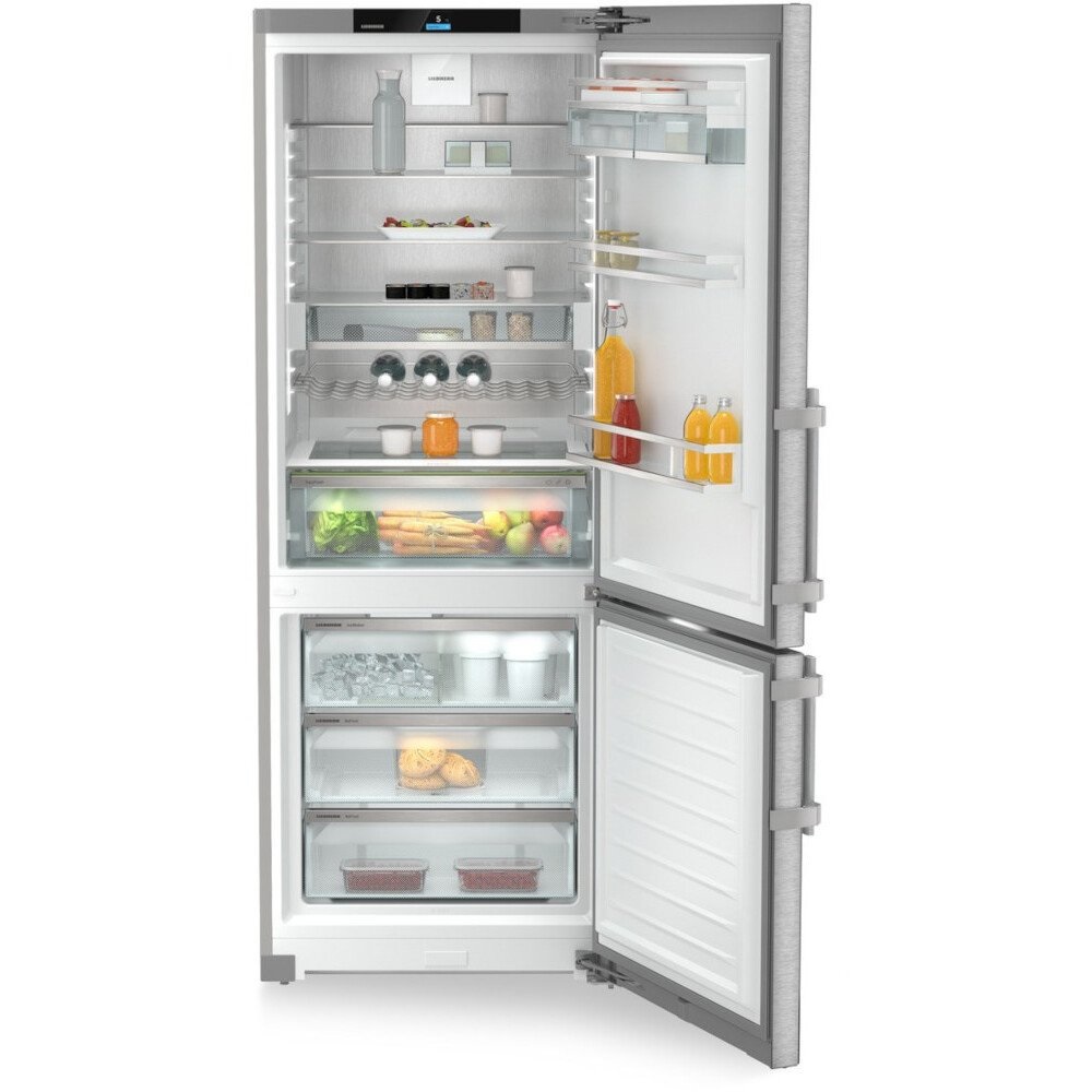 Liebherr CNsdd 776i No Frost Fridge Freezer, 70/30, Silver - Image 2