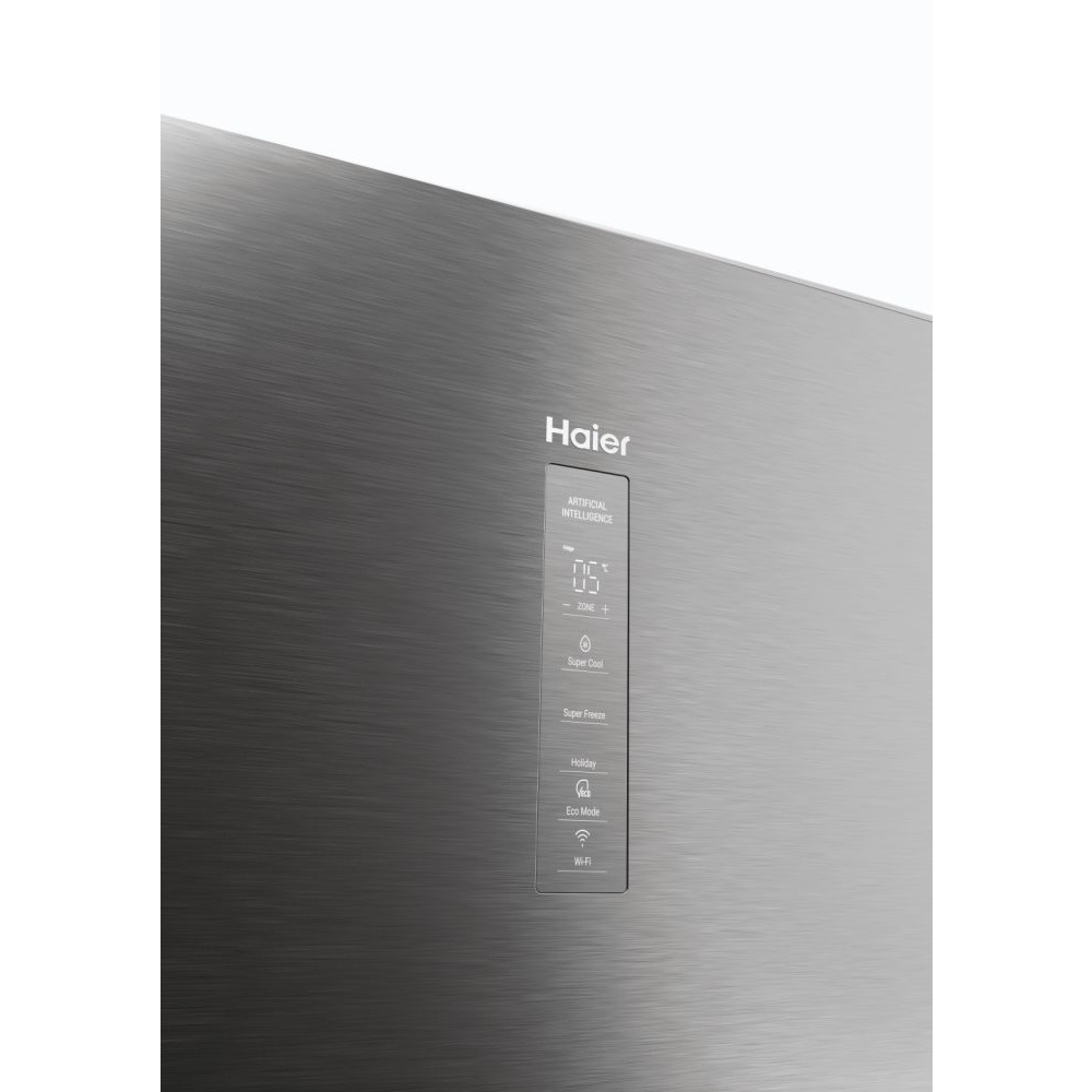 Haier HTW5618EWMG Total No Frost Fridge Freezer, 60/40 - Silver - Image 4