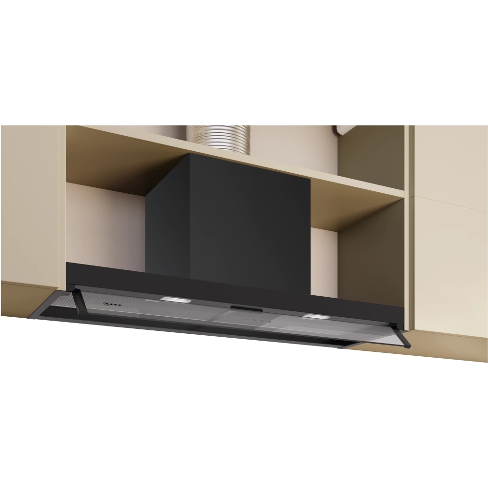 Neff D95XCC2S0B N50 Integrated Cooker Hood, Black, B Rated - Image 1 Neff D95XCC2S0B N50 Integrated Cooker Hood, Black, B Rated - Image 1