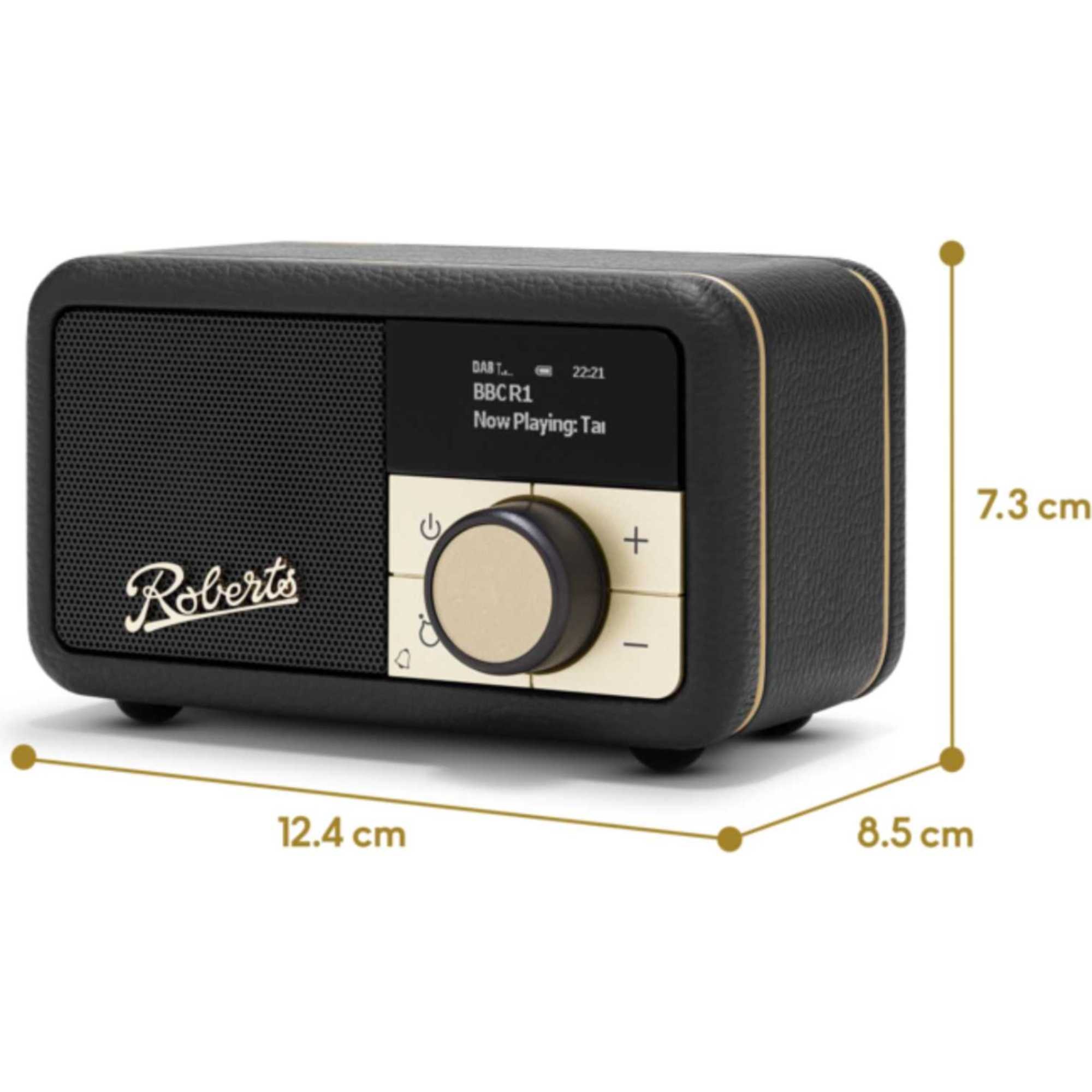 Roberts REV-PETITE2-BK Revival Petite 2 DAB/DAB+/FM Bluetooth Portable Radio – Black - Image 3