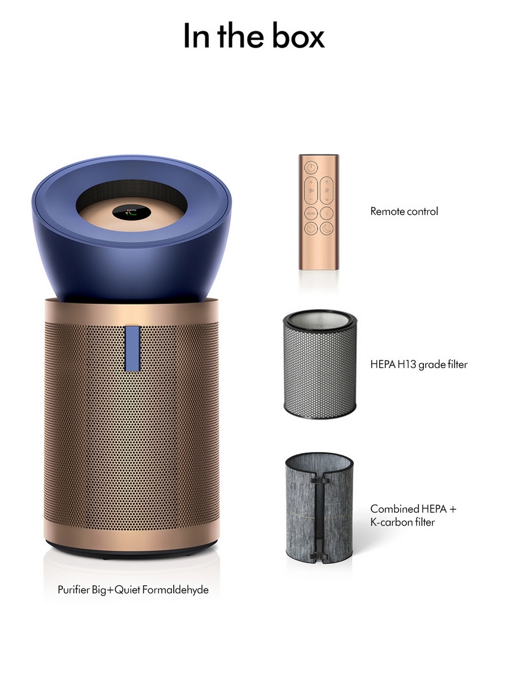 Dyson BP04 (545814-01) Purifier Big+Quiet Formaldehyde Fan - Prussian Blue / Gold - Image 7