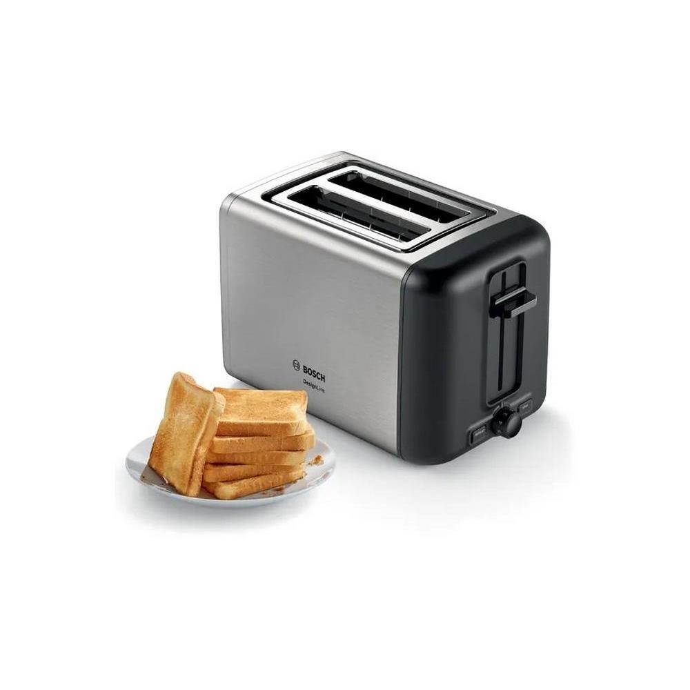 Bosch TAT3P420GB 2 Slice Toaster in stainless steel - Image 1