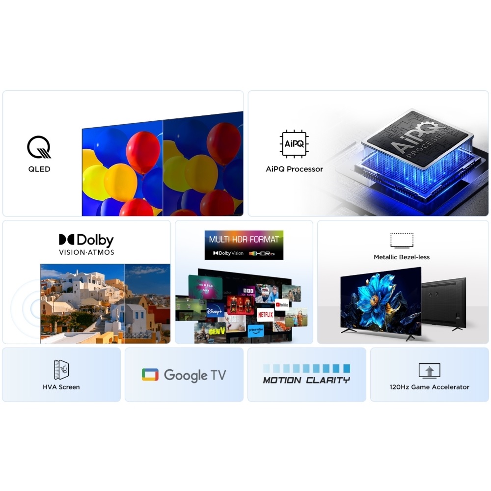 TCL 55P7K-UK 55" QLED Smart Television, 4K Ultra HD - Image 3 TCL 55P7K-UK 55" QLED Smart Television, 4K Ultra HD - Image 3
