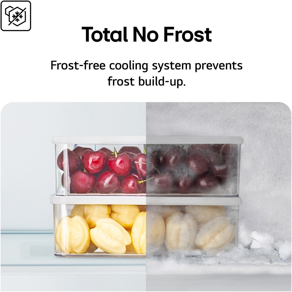 LG GBBS524CEV Total No Frost Fridge Freezer, 70/30 - Black - Image 5
